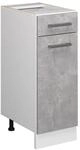 Vicco K&uuml;chenunterschrank R-Line Schubladenschrank f&uuml;r die K&uuml;che Beton/Wei&szlig; 30 cm