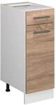 Vicco K&uuml;chenunterschrank R-Line Schubladenschrank f&uuml;r die K&uuml;che Sonoma/Wei&szlig; 30 cm