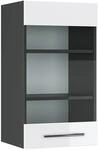 Vicco K&uuml;chenglasschrank Fame-Line Glash&auml;ngeschrank Wei&szlig; Hochglanz/Anthrazit 40 cm