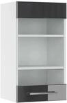 Vicco K&uuml;chenglasschrank Fame-Line Glash&auml;ngeschrank Anthrazit Hochglanz/Wei&szlig; 40 cm