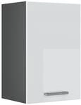 Vicco H&auml;ngeschrank R-Line H&auml;ngender K&uuml;chenschrank Wei&szlig; Hochglanz/Anthrazit 40 cm