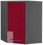 Vicco Eckh&auml;ngeschrank Fame-Line K&uuml;chen-Eckschrank Bordeaux Hochglanz/Anthrazit 57