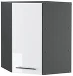 Vicco Eckh&auml;ngeschrank Fame-Line K&uuml;chen-Eckschrank Wei&szlig; Hochglanz/Anthrazit 57 cm