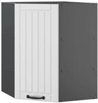 Vicco Eckh&auml;ngeschrank Fame-Line K&uuml;chen-Eckschrank Wei&szlig; Landhaus/Anthrazit 57 cm