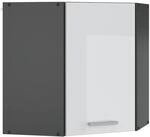 Vicco Eckh&auml;ngeschrank R-Line K&uuml;chen-Eckschrank Wei&szlig; Hochglanz/Anthrazit 57 cm