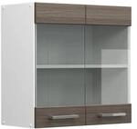 Vicco K&uuml;chenglasschrank R-Line Glash&auml;ngeschrank Grau/Wei&szlig; 60 cm