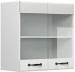 Vicco K&uuml;chenglasschrank R-Line Glash&auml;ngeschrank Wei&szlig; Landhaus/Wei&szlig; 60 cm