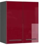 Vicco H&auml;ngeschrank Fame-Line H&auml;ngender K&uuml;chenschrank Bordeaux Hochglanz/Anthrazit