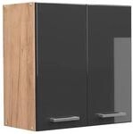 Vicco H&auml;ngeschrank R-Line H&auml;ngender K&uuml;chenschrank Anthrazit Hochglanz/Goldkraft