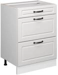 Vicco K&uuml;chenunterschrank R-Line Wei&szlig; Landhaus Wei&szlig; 60 cm mit Schubladen ohne