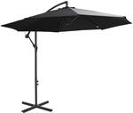 Outsunny Gartenschirm Stahl Polyester Schwarz &Oslash;3 x 2,5H m