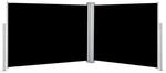 vidaXL Ausziehbare Seitenmarkise Schwarz 100 x 1000 cm 48472