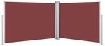 vidaXL Ausziehbare Seitenmarkise Braun 120 x 1000 cm 48481