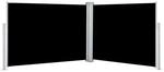 vidaXL Ausziehbare Seitenmarkise Schwarz 120 x 1000 cm 48478