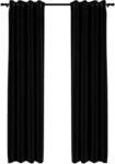 vidaXL Verdunkelungsvorh&auml;nge &Ouml;sen Leinenoptik 2 Stk Schwarz 140x225cm