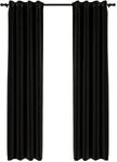 vidaXL Verdunkelungsvorh&auml;nge Leinenoptik 2 Stk Anthrazit 140x245 cm