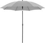 Doppler Balkonschirm Active Green Edition &Oslash; 208 cm Hellgrau mit Hand&ouml;ffner