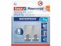 Tesa Powerstrips Haken Waterproof Zoom Edelstahl Small 2 Stück