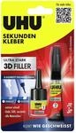 Uhu Sekundenkleber 3D Filler 3g + 9g