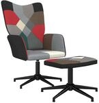 vidaXL Relaxsessel mit Hocker Patchwork Stoff 328200
