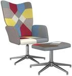 vidaXL Relaxsessel mit Hocker Patchwork Stoff 328190
