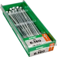 SPAX 4191010601612, SPAX Universalschraube, 6 x 160 mm, 20 St&uuml;ck, Teilgewinde,
