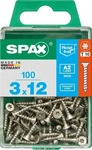 SPAX 4197000300122, SPAX Edelstahlschraube, 3 x 12 mm, 100 St&uuml;ck, Vollgewinde,