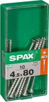 SPAX 4191010450802, SPAX Universalschraube, 4,5 x 80 mm, 10 St&uuml;ck, Teilgewinde,