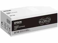Epson C13S050710, Epson C13S050710/0710 Tonerkartusche schwarz Doppelpack,...