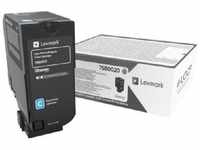 Lexmark 75B0020, Lexmark 75B0020 Toner-Kit cyan, 10.000 Seiten ISO/IEC 19752 für