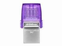 DataTraveler microDuo 3C 256 GB, USB-Stick - violett/transparent, USB-A 3.2 Gen 1,