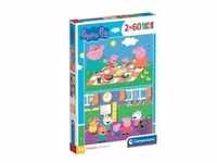 Kinderpuzzle Supercolor - Peppa Pig - 2x 60 Teile