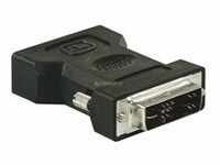 Monitoradapter - schwarz, DVI-I Stecker - VGA Buchse, Bulk