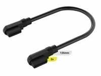 iCUE LINK Slim-Kabel, 135mm, 90° abgewinkelt - schwarz, 2 Stück