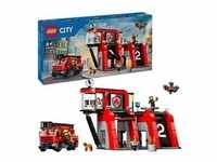 60414 City Feuerwehrstation mit Drehleiterfahrzeug, Konstruktionsspielzeug
