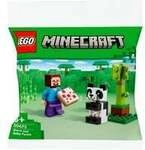 30672 Minecraft Steve mit Baby-Panda, Konstruktionsspielzeug