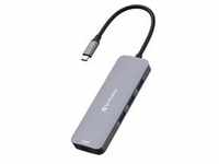 USB-C Pro Multiport-Hub CMH-08, 8 Port, Dockingstation - grau, 2x HDMI, 3x USB-A,