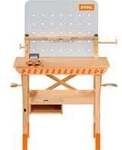 Kinderwerkbank aus Holz, Kinderwerkzeug