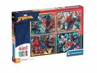 Supercolor 4 in 1 - Marvel Spiderman, Puzzle - 4 Puzzle (12-24 Teile)