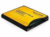 DeLOCK 61796, DeLOCK Compact Flash Adapter für SD / MMC, Kartenleser schwarz/gelb