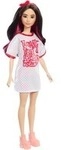 Barbie Fashionistas-Puppe mit wei&szlig;em T-Shirt-Kleid