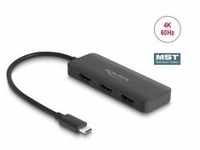 USB-C > 3x HDMI Splitter MST 4K 60Hz - schwarz, 15cm