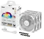 TUF GAMING TR120 ARGB, Gehäuselüfter - weiß/transparent, Reverse Blade, 3er Pack,
