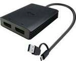 Video Adapter USB-A/USB-C > Dual DisplayPort 4K / 60Hz