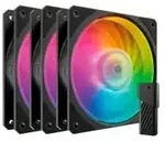 Mobius 120P ARGB 120x120x25, Gehäuselüfter - schwarz, 3er Pack, 120 mm Mobius 120P ARGB 120x120x25, Gehäuselüfter - schwarz, 3er Pack, 120 mm