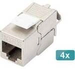 CAT 6A Keystone Modul geschirmt werkzeugfrei 4 Stk., Keystone-Modul