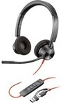 Poly Blackwire 3320M USB-C Stereo-Headset +USB-C/A-Adapter