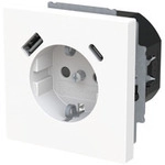 Schutzkontaktsteckdose mit USB Typ A und USB Typ C