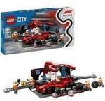 60443 City F1 Boxenstopp mit Boxencrew und Ferrari Flitzer, Konstruktionsspielzeug