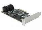 4 Port SATA und 1 Slot M.2 Key B PCI Express x4 Karte - Low Profile Formfaktor,